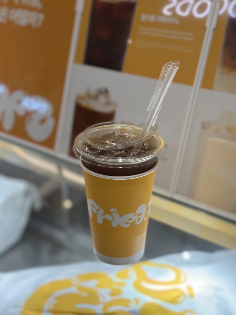 수원 스타필드 오일프라이드집 들기름 아이스아메리카노 이미지